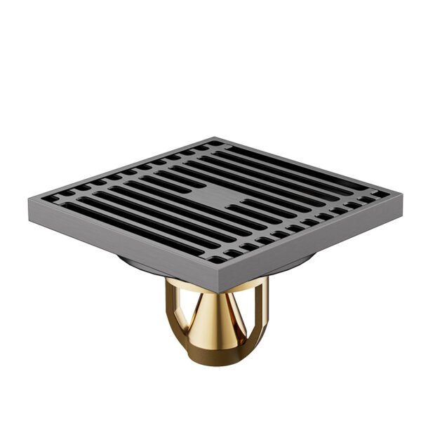 bathroom toilet odorless strainer floor drain grate 4 inch SUS304 stainless steel square drain floor drain - 图片 3