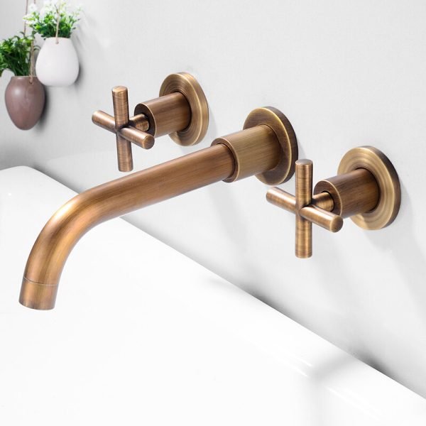 Factory directly Wall Mounted Lavatory Faucet Black Mixer Brass Concealed Basin Mixer Toilet Basin Faucet Tap - 图片 5