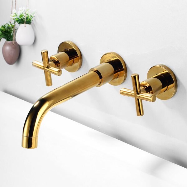 Factory directly Wall Mounted Lavatory Faucet Black Mixer Brass Concealed Basin Mixer Toilet Basin Faucet Tap - 图片 2