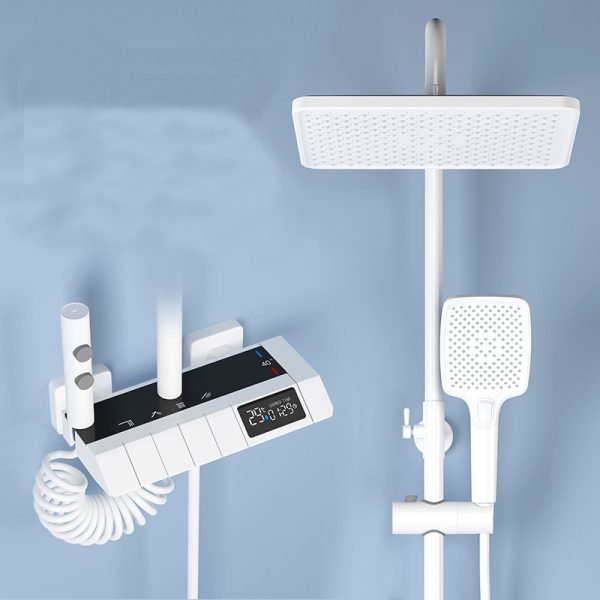 Hot Cold Water Rainfall Shower Bathroom Faucet Mixer System