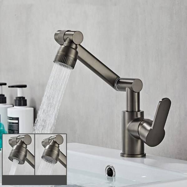 Antique Brass Basin Mixer Gold Color Water Tap 360 Degree Household Faucet - 图片 5