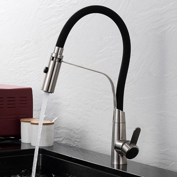 Hot And Cold Water Mixer Kitchen Sink Stainless Steel Waterfall Faucet 360 Degree Kitchen Tap - 图片 3