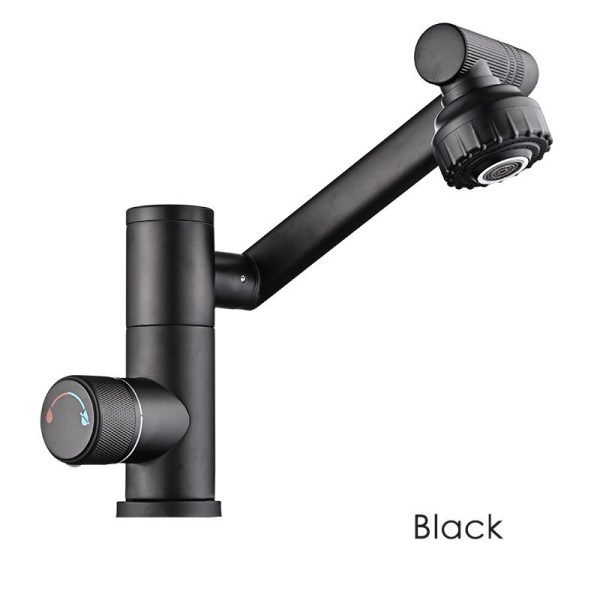 Luxury rotating robot arm basin faucet thermostatic with LED temperature display mixer cold and hot washbasin Faucets - 图片 2