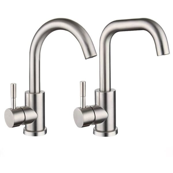 Nickle Brushed Bathroom Sink Faucet Washbasin Tap Mixer - 图片 2